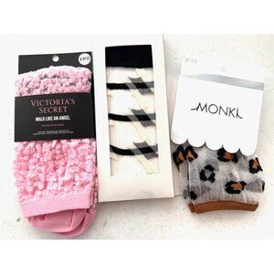 Sheer Women's Socks - Set of 3 - Victoria's Secret Monki Fun Socks